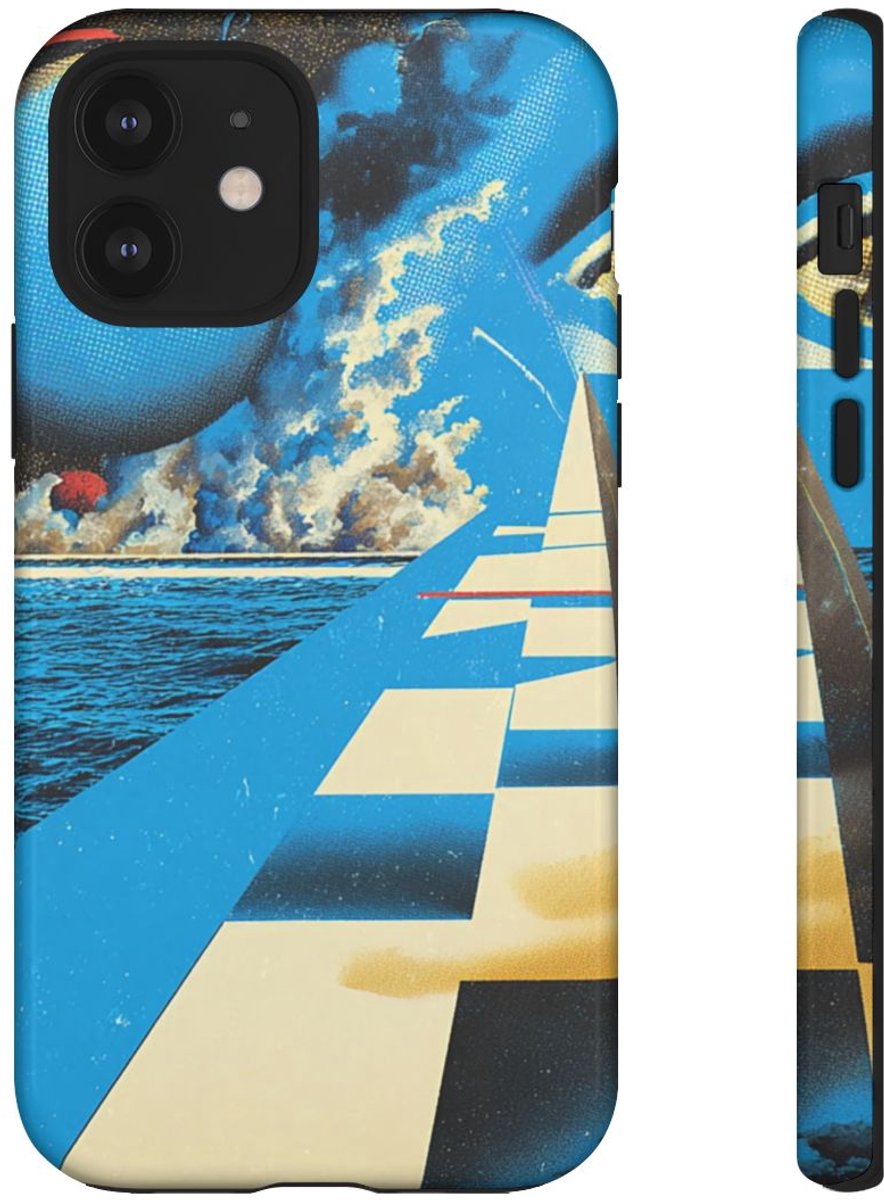 Surrealistische Geometrische Oceaanscène – Telefoonhoesje Geschikt voor iPhone 12