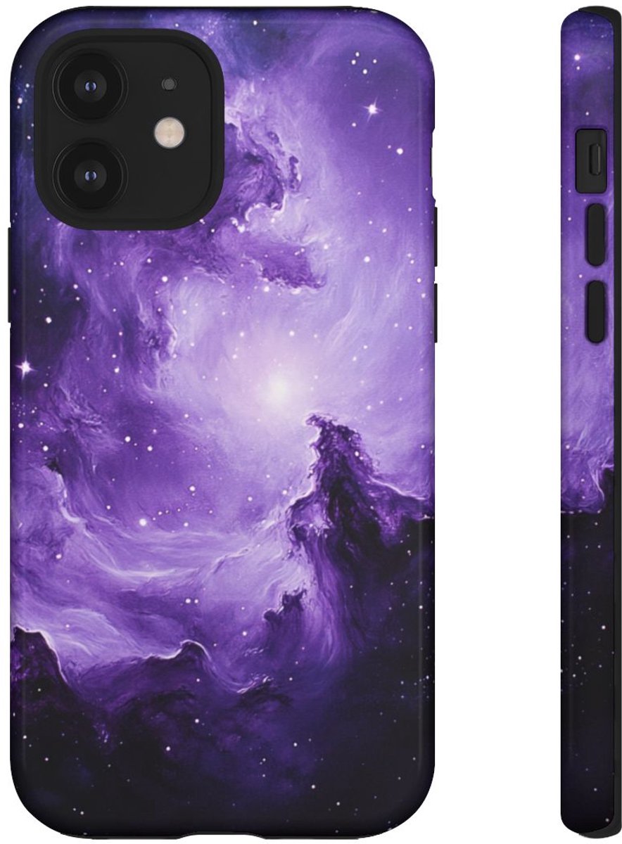 Paarse Nevelgalaxy – Telefoonhoesje Geschikt voor iPhone 12