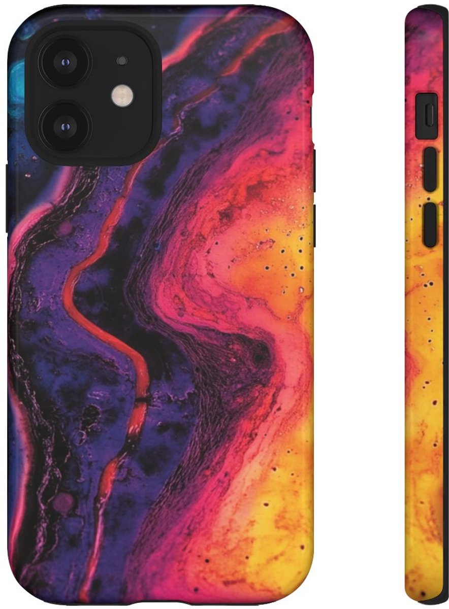 Abstracte Kleurrijke Vloeibare Kunst – Telefoonhoesje Geschikt voor iPhone 12
