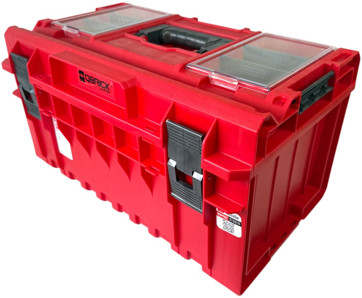 Qbrick System ONE 350 Profi RED ULTRA HD Custom gereedschapskist modulaire organizer 585 x 385 x 320 mm 38 l stapelbaar IP66 - oude versie