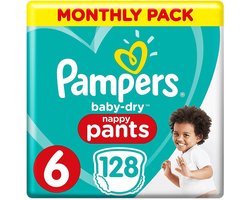 Pampers Baby-Dry Pants Luierbroekjes - Maat 6 - 128 Stuks