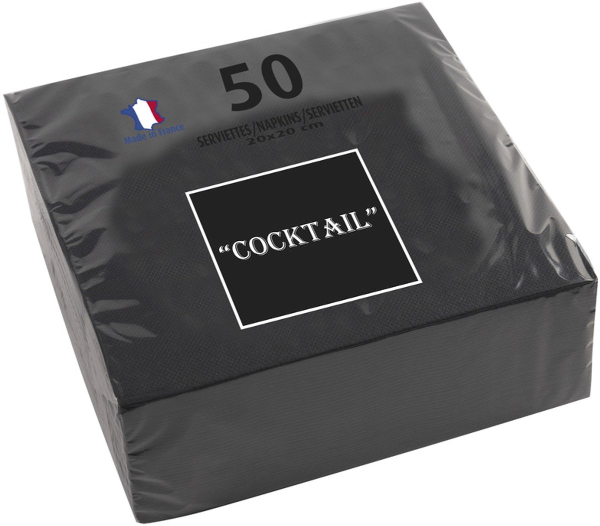PROnappe cocktailservetten, 200 x 200 mm, geel