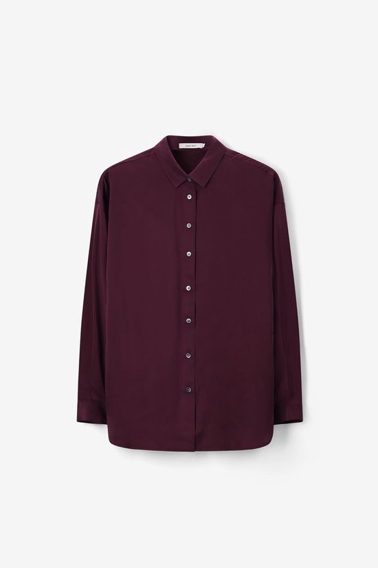 Donkerrode Zijden Blouse