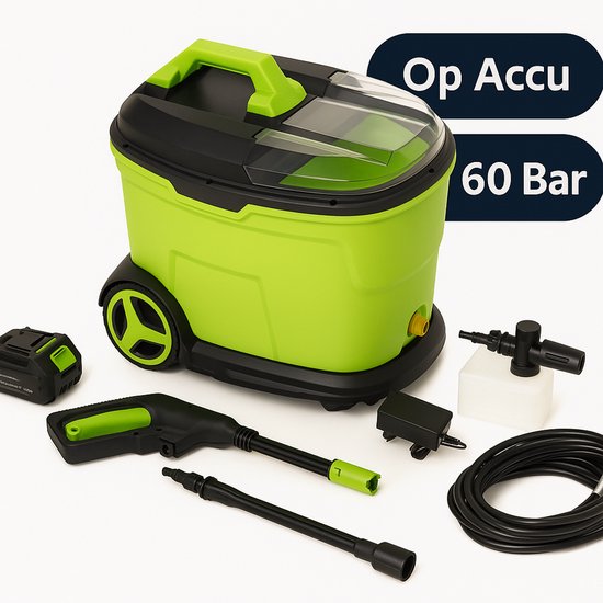 Draagbare Hogedrukreiniger op Accu Aqua2go GD850 – 60 bar, 21L watertank, 20V lithium-ion, mobiel schoonmaken