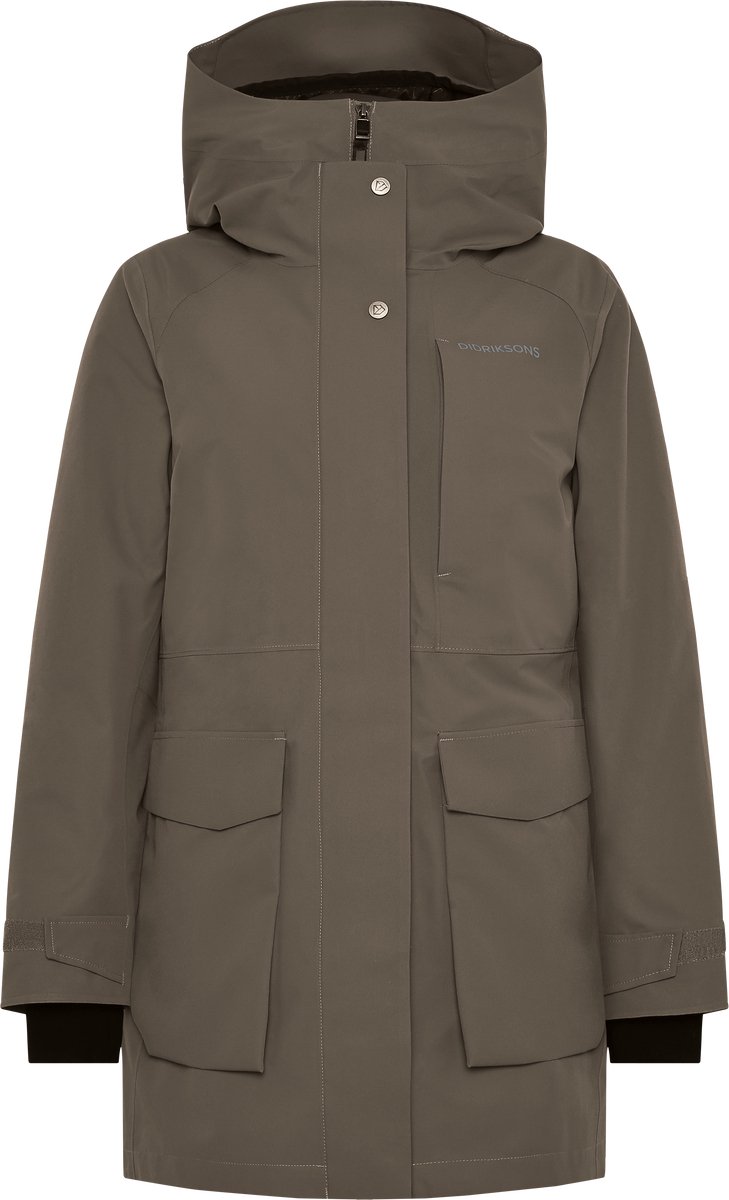 Didriksons HARRIET WNS PARKA Dames Outdoorjas Mocha Bruin