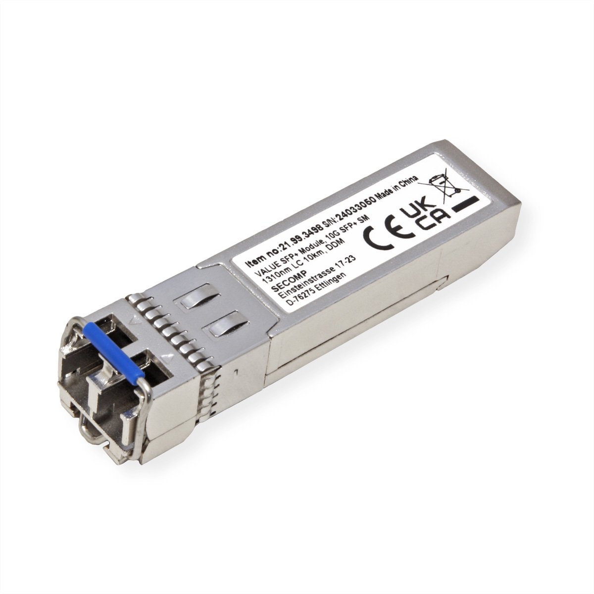 VALUE SFP+ module (MiniGBIC) LR/LC, 10GbE, Single Mode 1310nm, max. 10km