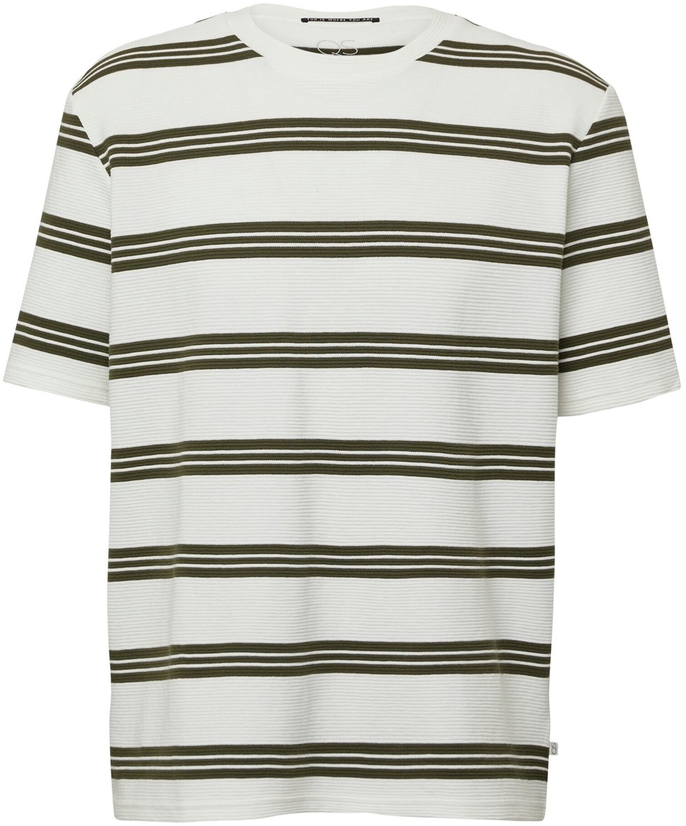 Gestreept T-shirt van gestructureerde jersey