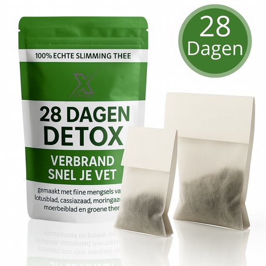 Xtrazz® Afslankthee - Detox thee - 28 Dagen - Eetlust Onderdrukkend - Afvallen & Afslanken - Matcha