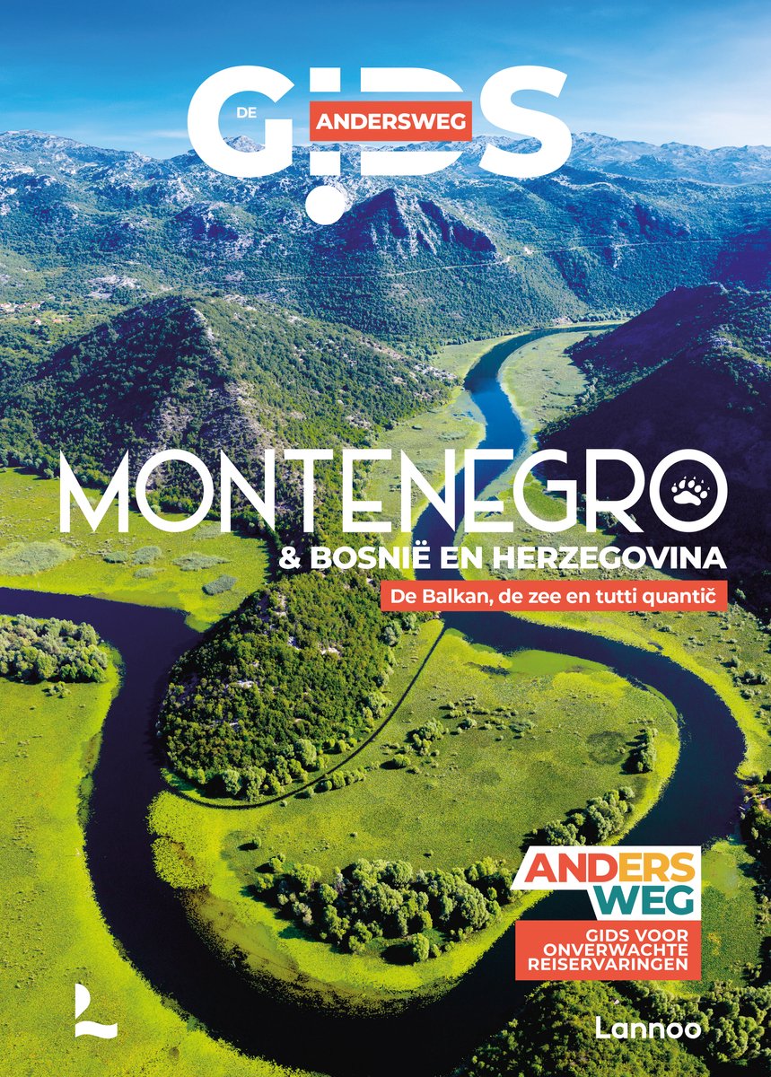 Omslag van Andersweg Montenegro & Bosnië en Herzegovina