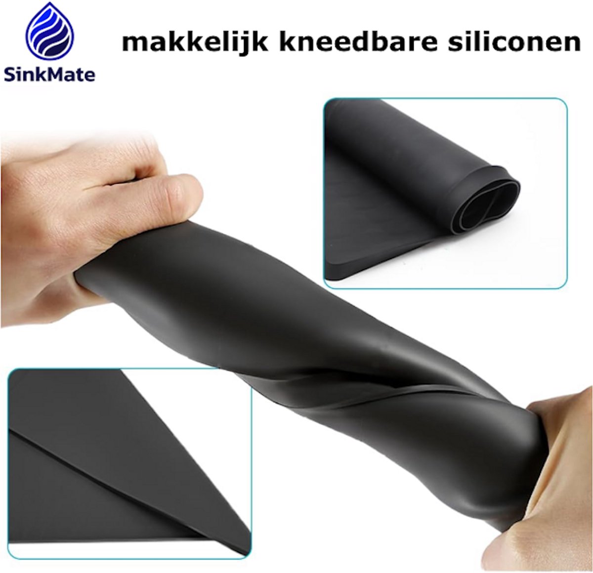 Lekbak Wasmachine – Siliconen Opvangbak - Opstaande Rand - SinkMate® - 60 x 60 cm – Lekbak Koelkast Vaatwasser Diepvriezer — afbeelding 4