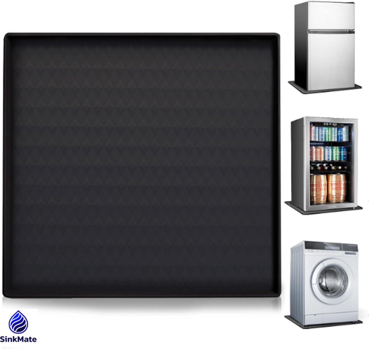 Lekbak Wasmachine – Siliconen Opvangbak - Opstaande Rand - SinkMate® - 60 x 60 cm – Lekbak Koelkast Vaatwasser Diepvriezer — afbeelding 1