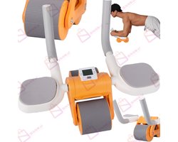 Dubbele Buikspierwiel met LCD-Teller – ab roller met Trainingscomputer – Anti-slip Handgrepen ab wheel – buikspiertrainers – buiktrainer – 72524