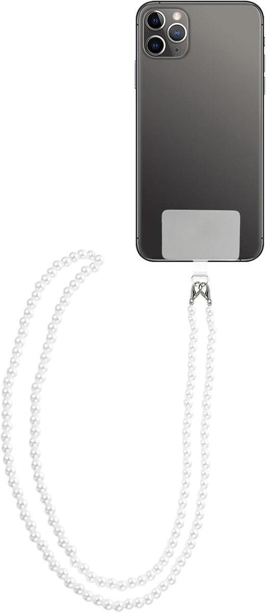 Mobiele telefoonkoord met parels om om te hangen - lengte 120 cm