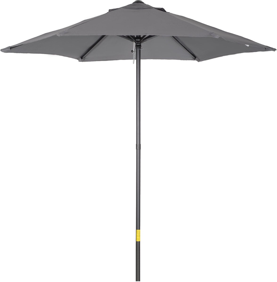 Merax Parasol Ø196 cm – Donkergrijs – Zeshoekig Model met Kantelfunctie – Aluminium Frame – Windbestendig