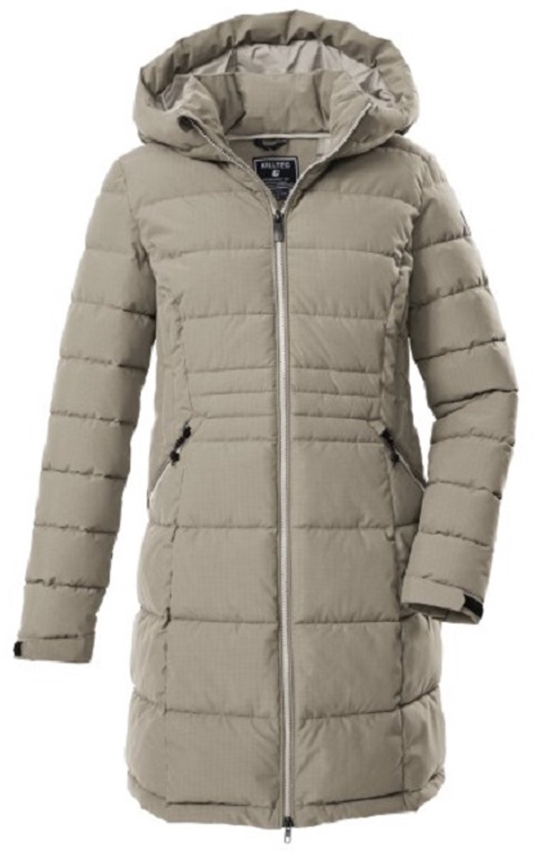 Killtec dames winterjas - parka - 43303 - taupe - padded - maat 44