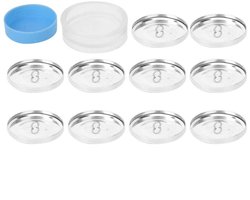 Pssopp Cover Ronde Knop Basis Cover Knopen Kit Stoffen Bekleding Cover Knopen Kit Ronde Knop Zelf Bedekkende Knopen met vlakke Rug DIY Handgemaakte Ambachten (40MM)
