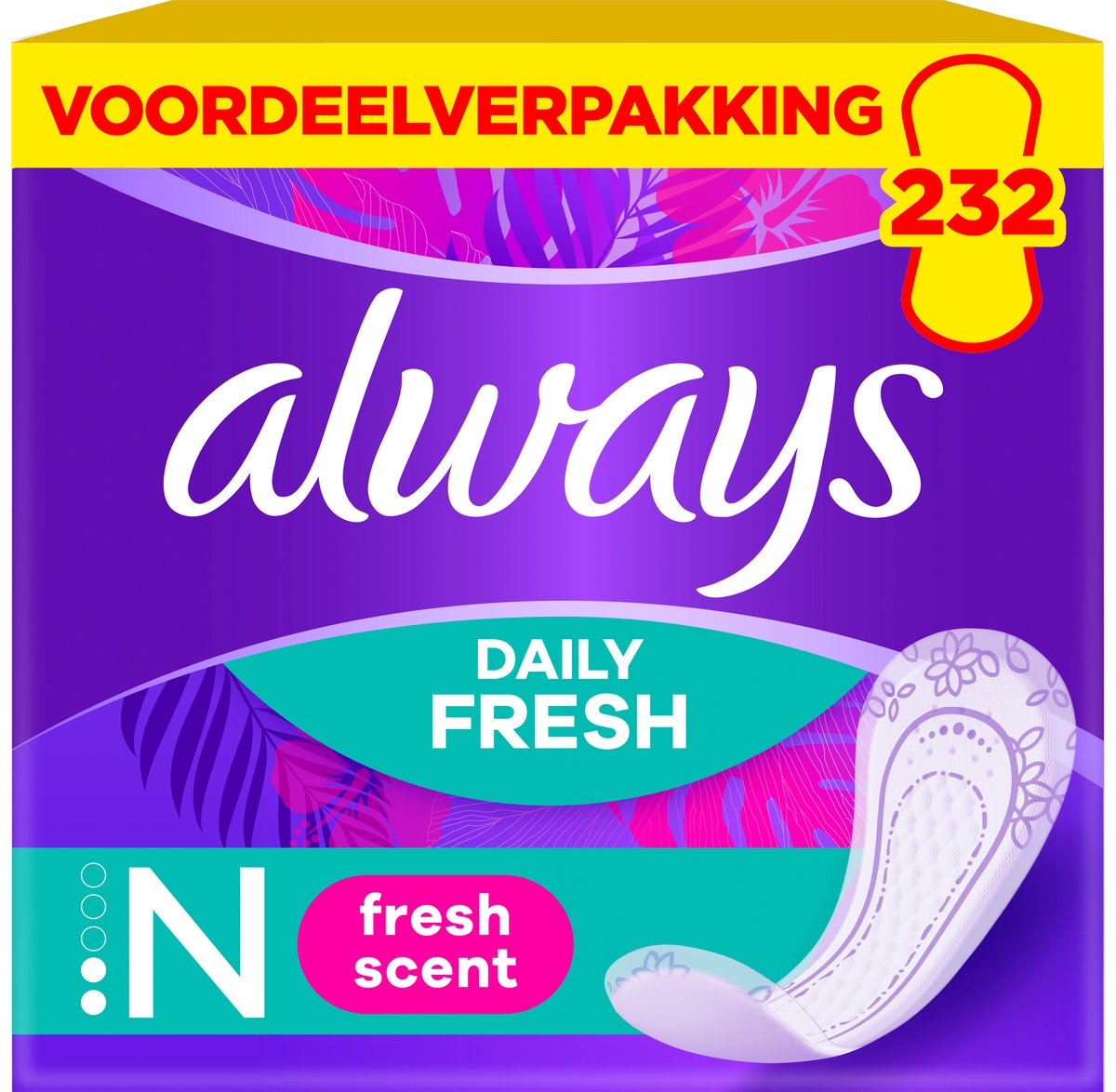 Goedkoopste Always Daily Fresh Normal Inlegkruisjes - Met Een Frisse Geur - 4 x 58 Stuks