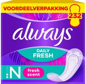 Always Daily Fresh Normal Inlegkruisjes - Met Een Frisse Geur - 4 x 58 Stuks