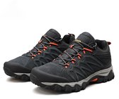 Wandelschoenen - Waterdicht - Lederen - Hicking schoenen - Berg schoenen - Wandelschoenen heren - Grijs/Rood - Maat 40