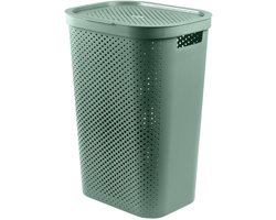 Curver Infinity Recycled Dots Wasmand met deksel - 60L - Groen