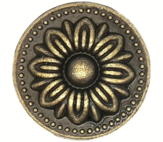 Boutons d'armoire Orleans Bronze - Bouton de meuble - Bouton de meuble - Classique - Boutons de porte pour armoires - Quincaillerie de Fixations pour meuble - Boutons de porte - Boutons Classique - Boutons en bronze