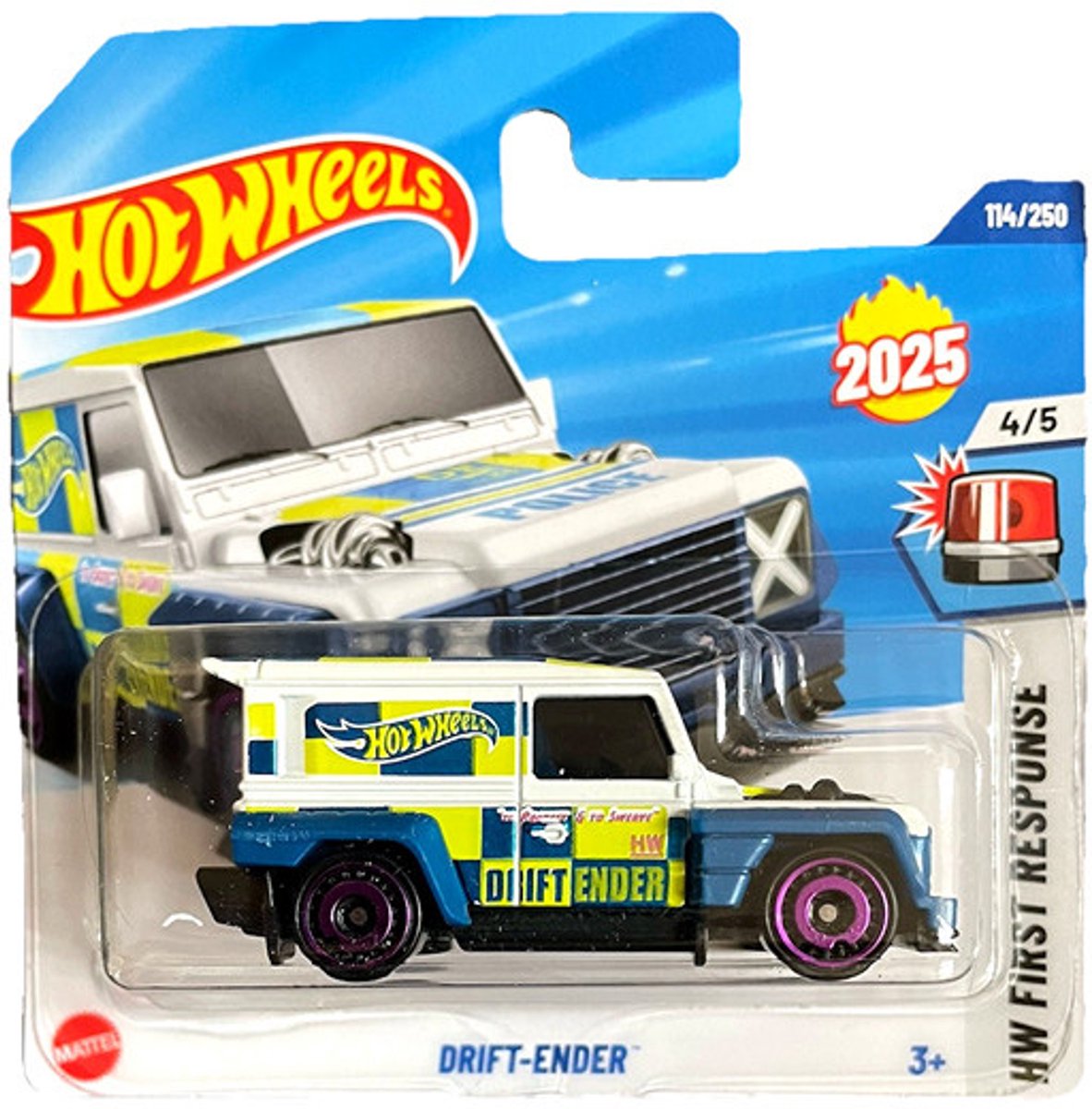 HOT WHEELS DRIFT-ENDER LAND ROVER DEFENDER 114/250 1:64 HW FIRST RESPONSE 4/5