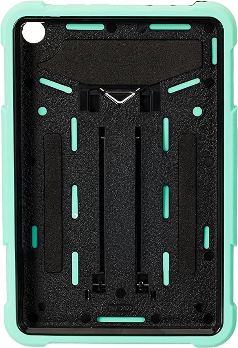 Anewone Beschermhoes voor All New 2022 Fire 7, stootvaste beschermhoes met houder-Aqua Black