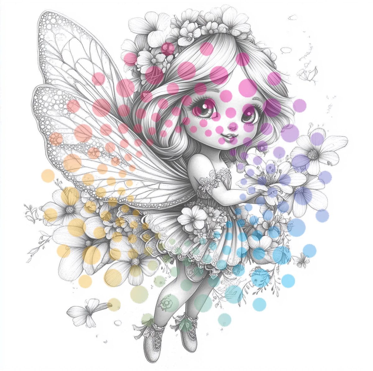 KleurLab® - Kleine Elfjes - Kleurboek voor Volwassenen - Fantasy - Sprookjes - 48 Fantasie Kleurplaten op A4 - Enkelzijdig Bedrukt — afbeelding 12