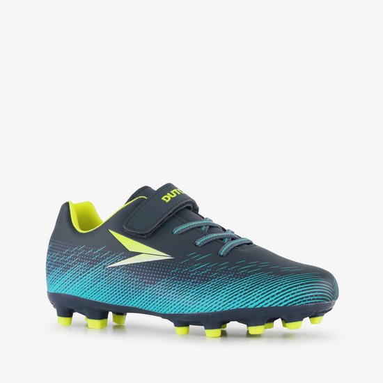 Dutchy Vision FG kinder voetbalschoenen blauw geel - Uitneembare zool