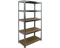 ERRO Opbergrek - Stellingkast metaal - Gegalvaniseerd - 875 kg draagkracht - Monteren zonder schroeven - 180x90x40cm