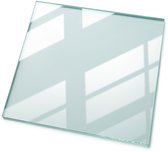 Tulup Tafelblad Glas - Glazen Plaat - 50 cm x 50 cm - Transparant Tafelblad - Vierkant Tafelblad Glas - Transparant Glazen Tafelblad voor de Woonkamer - Glasplaat Tafel