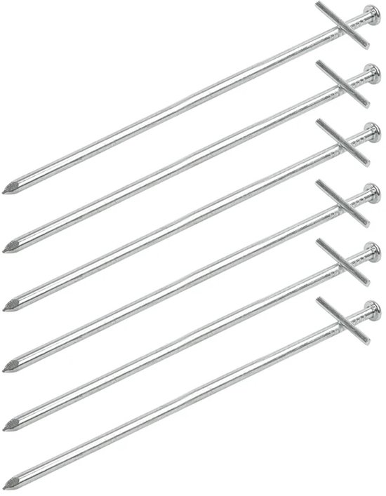 Piquets 23 cm métal avec goupille croisée soudée 6 pcs