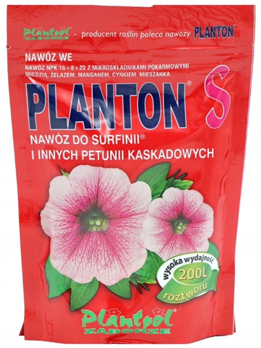 Planton S - Meststof voor Surfinia & Petunia - 200g - Oplosbaar Poeder - NPK 16-8-22 - Goed voor 200 Liter