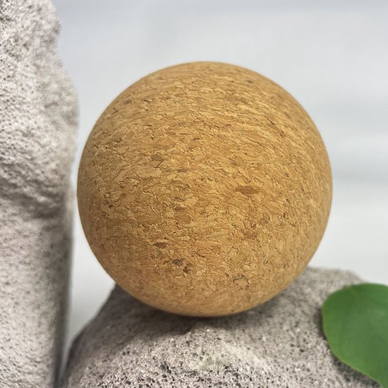 8 stuks 61mm yogamassageballen van kurk - Set massageballen - Ideaal voor rug- en spiermassage - Duurzame triggerpointbal | van Pure Elements — afbeelding 2