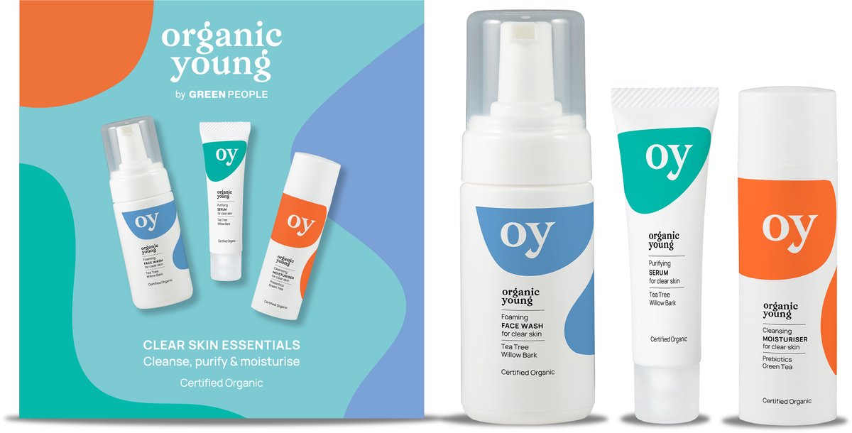 Green People Oy! - Clear Skin Set - Voor tieners - Tegen onzuiverheden - Cadeautip