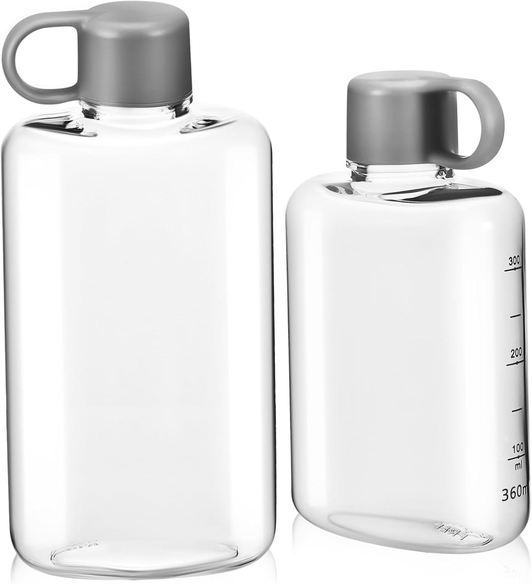 Allesto 2 stuks - Draagbare platte waterfles