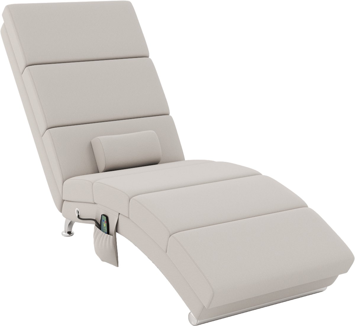 HOMCOM-Massagestoel-Linnenlook stof (100% polyester)-56x168x84cm-Crème