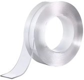 Scoby - Nano Tape Double Face - Tape adhésif double face - 1 mètre transparent - 2,5 cm de large - Ruban adhésif universel pour plusieurs surfaces