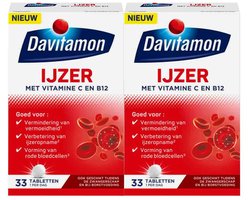 Davitamon Davitamon IJzer Met Vitamine B12 - 2 x 33 tabletten - 33 stuks