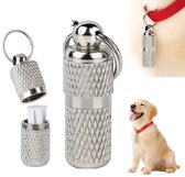 Aluminium Adreskoker Voor Huisdieren I ID kokertje I Koker Adres Hond I Voor De Hond Of Kat I Identiteit Huisdier I Zilver