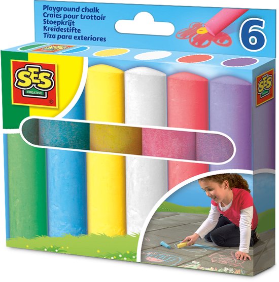 SES - Stoepkrijt - 6 stuks