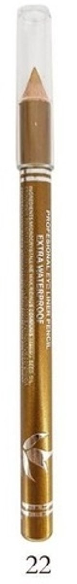 Easy Paris Cosmetics - Oogpotlood - Eyeliner Pencil - Extra Waterproof - Goud - Dorado - Nummer 022 -1 Stuks