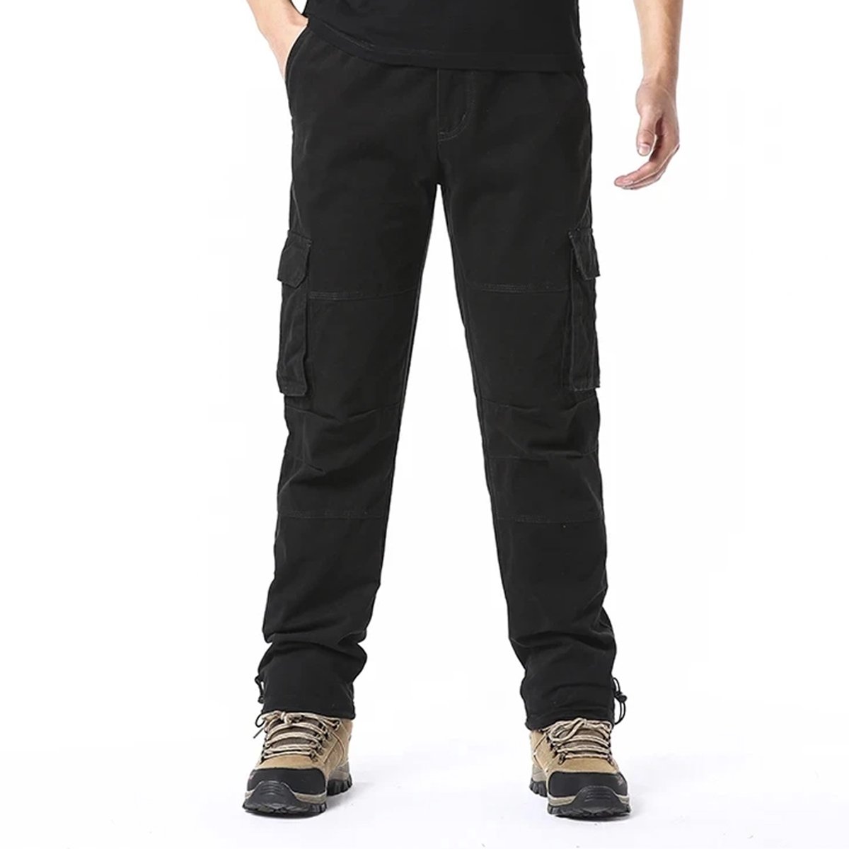 Lange Cargobroek Heren Werkbroek Outdoor Zwart