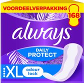 Always Daily Protect Inlegkruisjes Extra Long - Met Frisse Geur - 4 x 42 Stuks