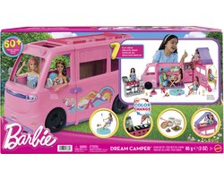 Barbie Droomcamper - Speelset met daktent, barbecue en meer dan 60 accessoires