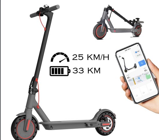 Nexly® S1 Elektrische Step 25 km/u Zwart/Rood