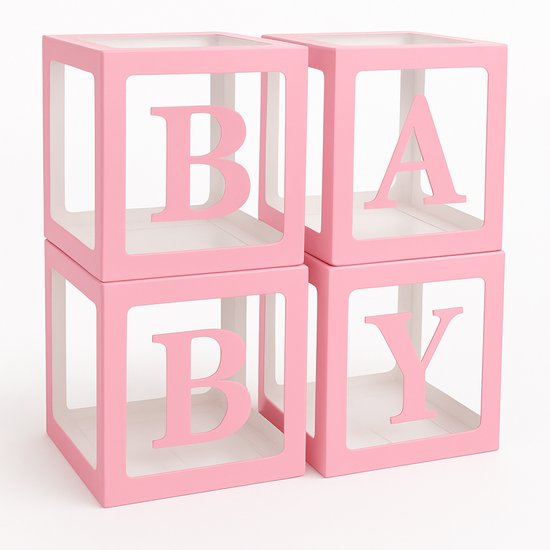 Boîte aux lettres rose pour baby shower Consumerce® – Décoration de Bébé Shower – Décoration de table – Décoration Décorer – Forfait garçon fille