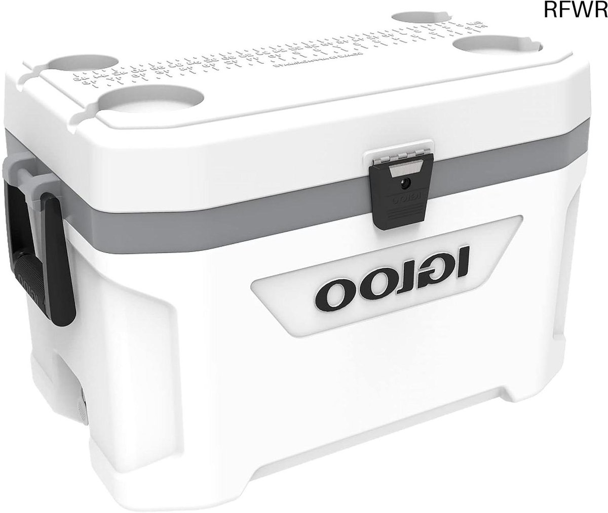 RFWR® Koelbox voor Boot en Buiten, 51 Liter, UV-Bescherming en Ijsretentie tot 5 Dagen
