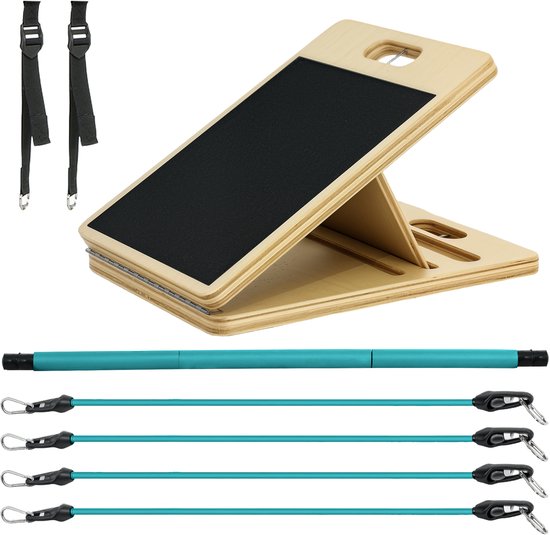 SPORTNOW Pilates Bar - Staal - 90x33x3cm - Blauw