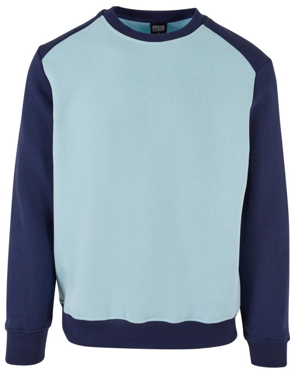 Urban Classics 2-Tone Fake Raglan ocean /darkblue Crewneck sweater/trui L Blauw